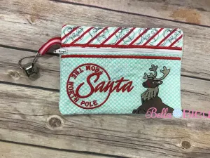 In the Hoop ITH Christmas Reindeer Wallet machine embroidery design