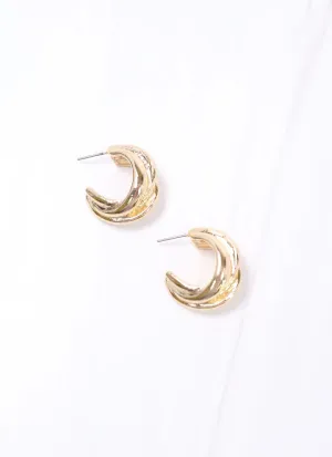 Jolene Textured Hoop Earrings