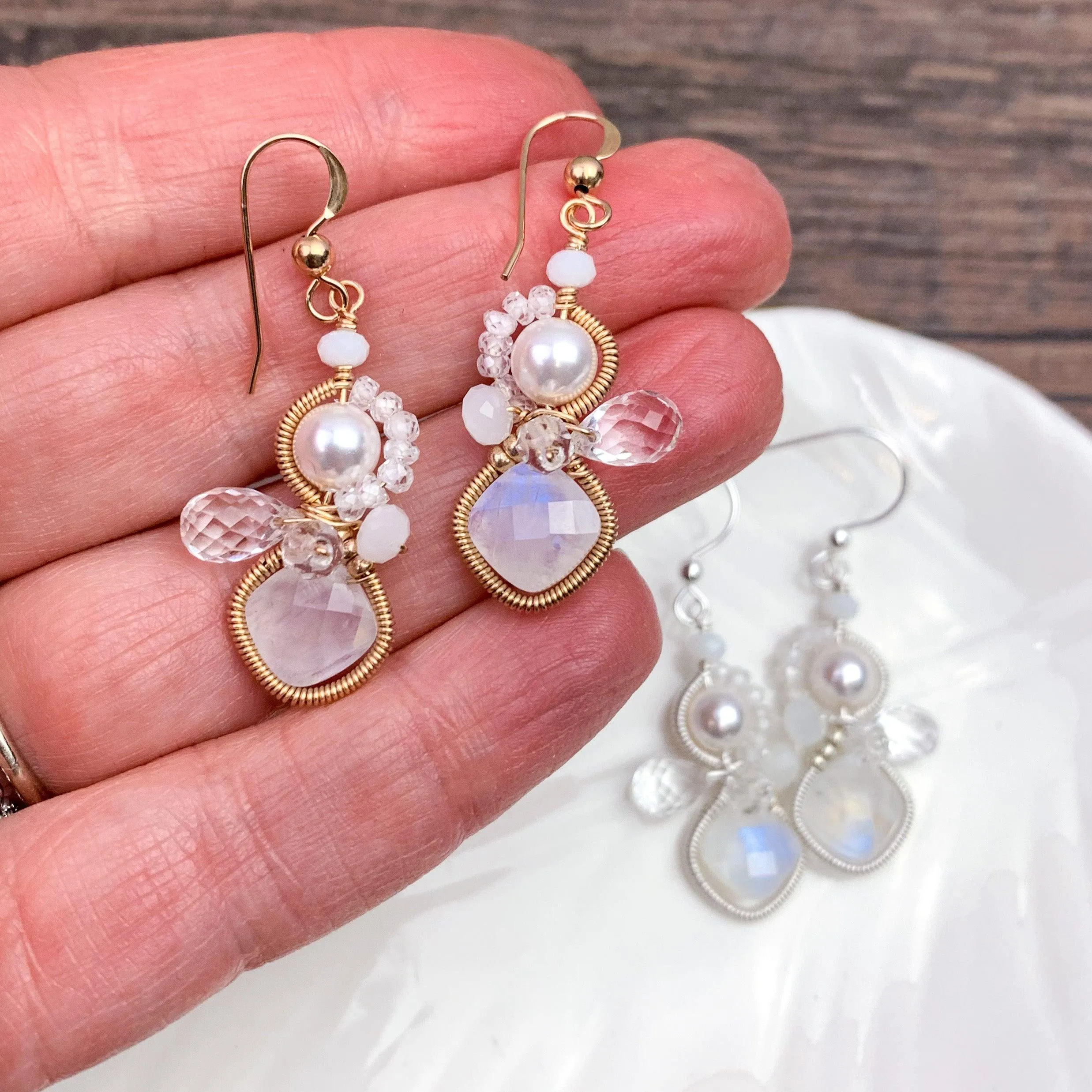 Limited Edition Moonstone Baby Bella Earrings