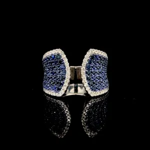 #LVNA2024 | Blue Sapphire Paved Diamond Ring 18kt