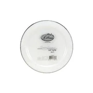 Magnificence - 6.25" Pearl Plate - Silver Edge - 10 Count (Case Qty: 120)