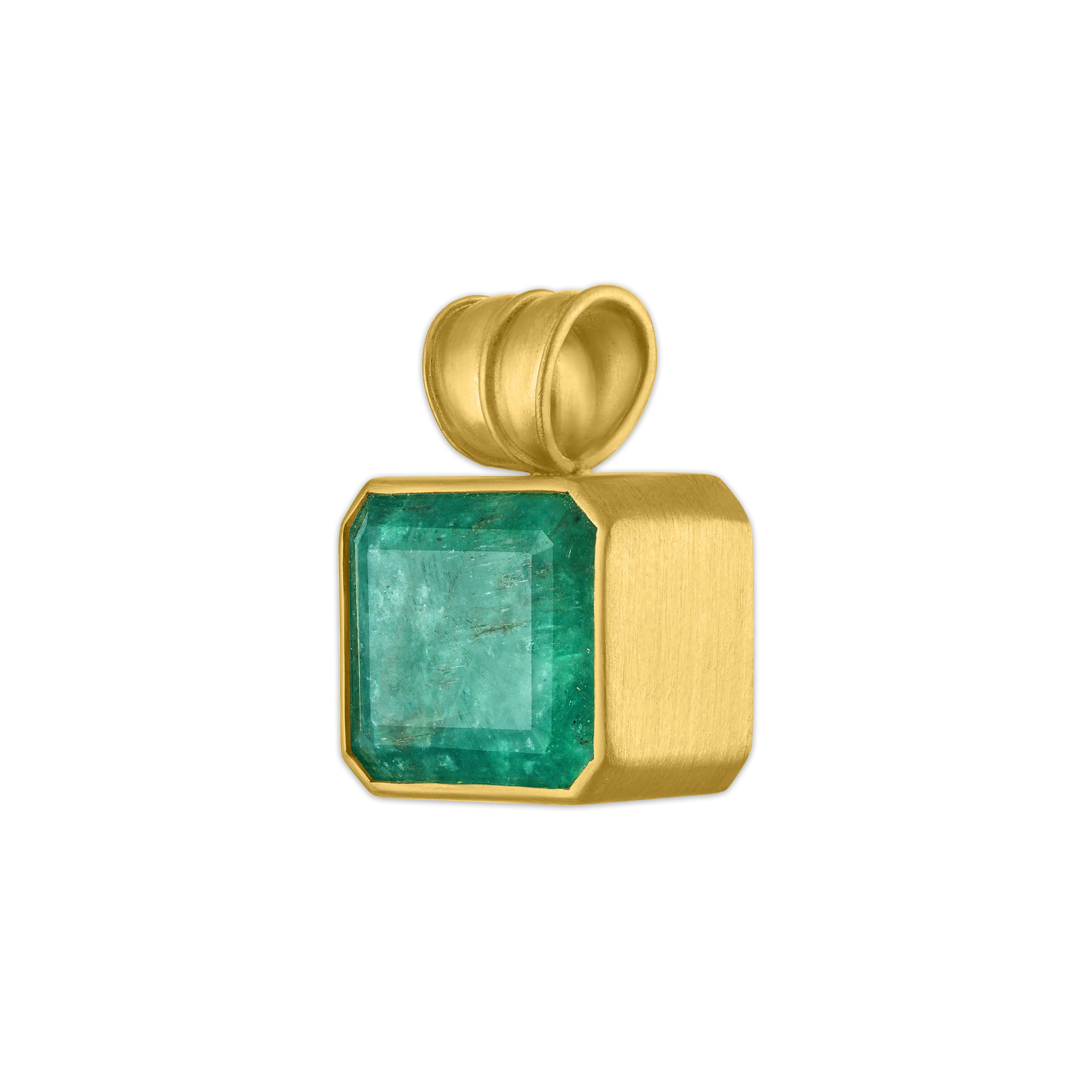 Medium Emerald Block Pendant