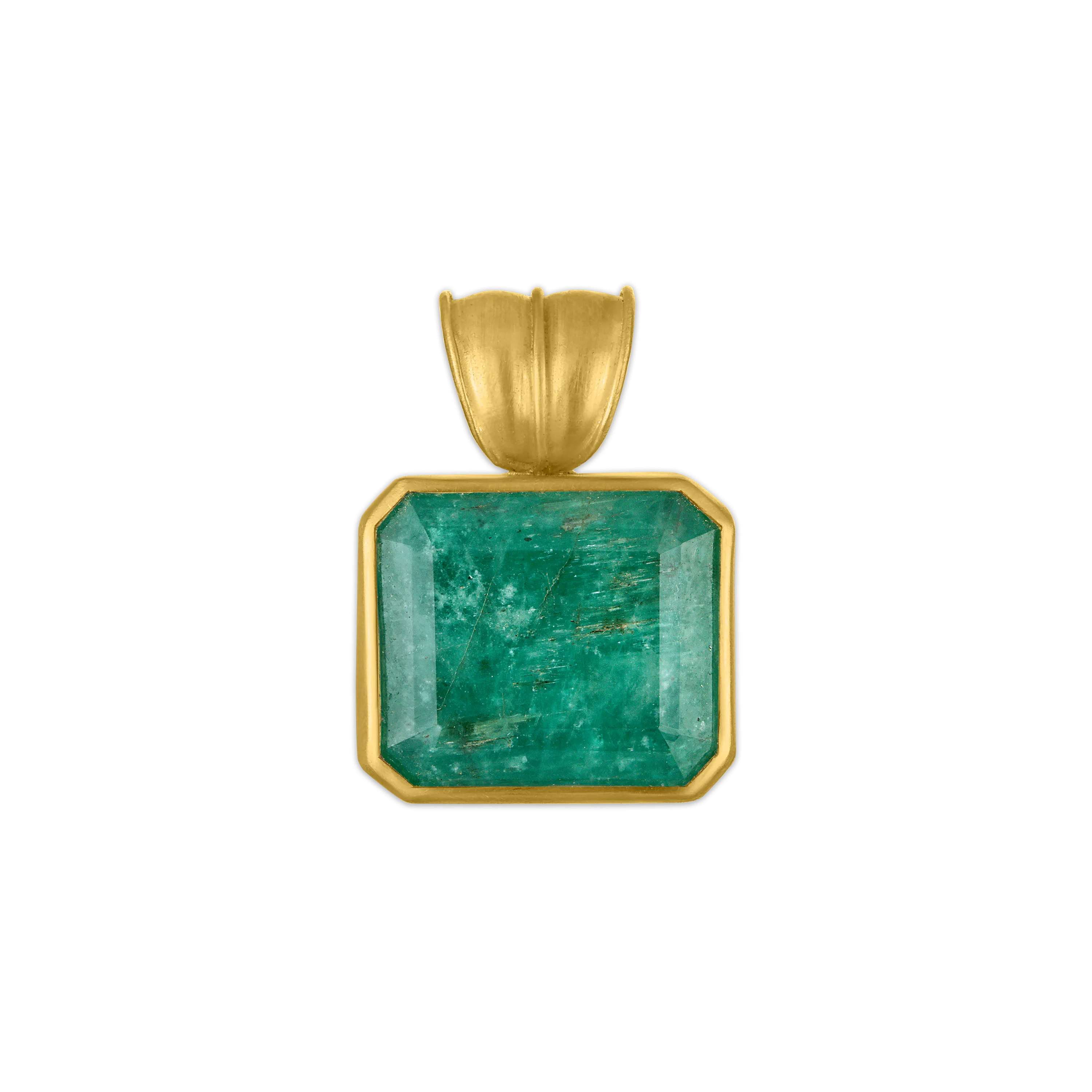 Medium Emerald Block Pendant