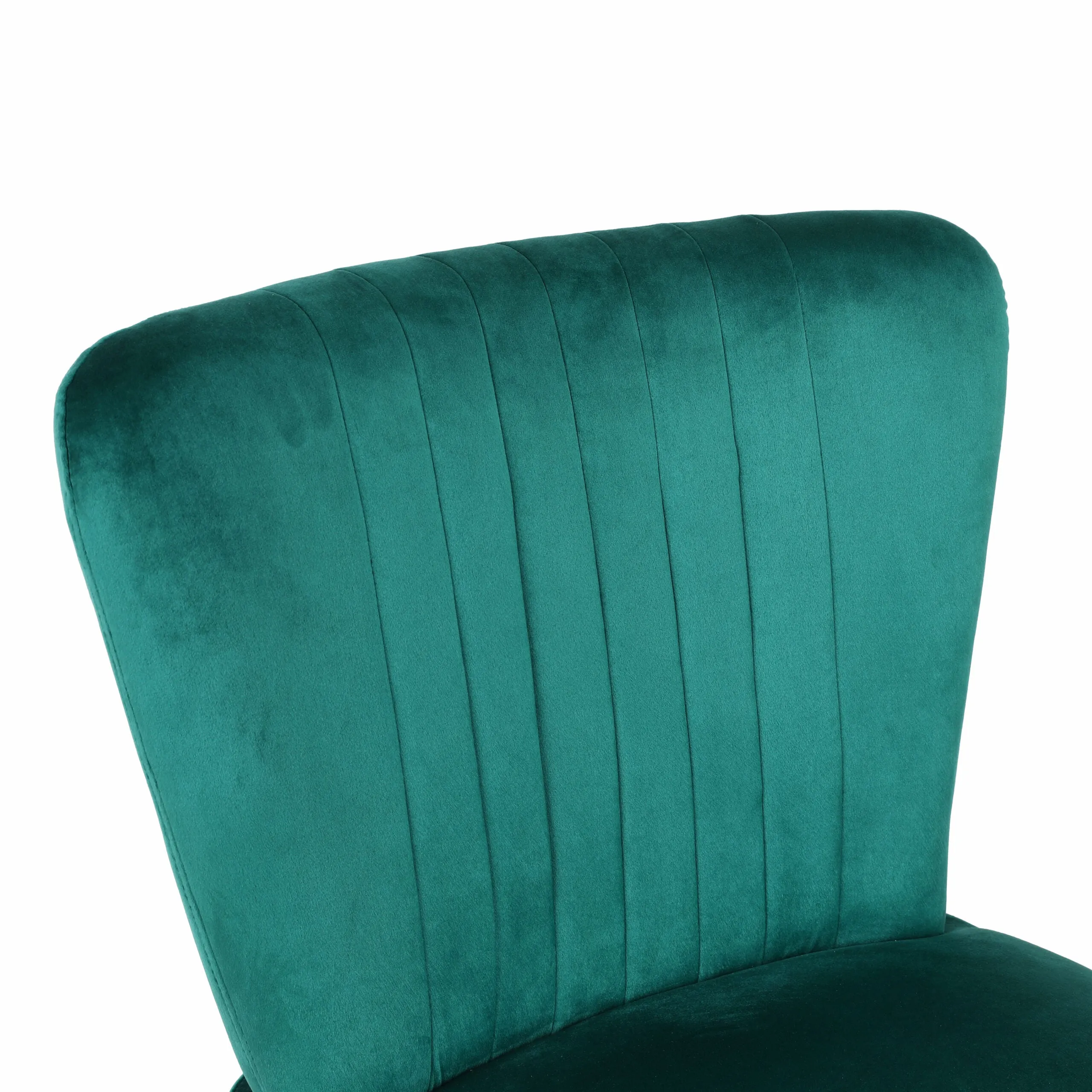 Neo Chianale Emerald Green Crushed Velvet Shell Accent Chair