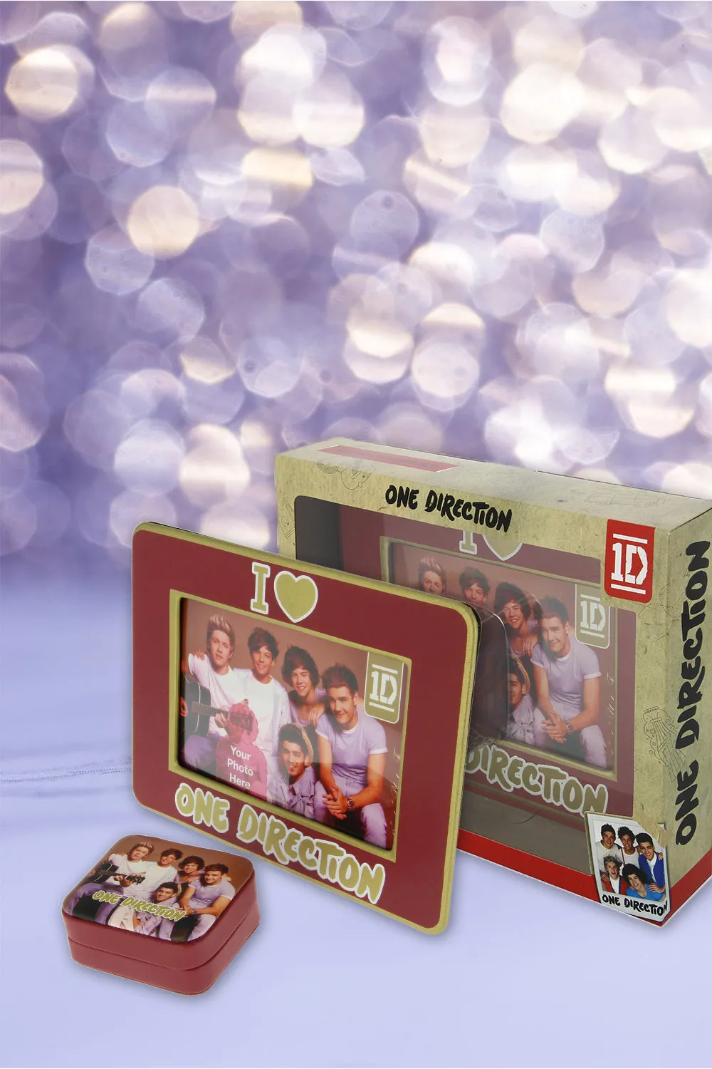 One Direction Photo frame and small Jewelry Box with Gift Pack