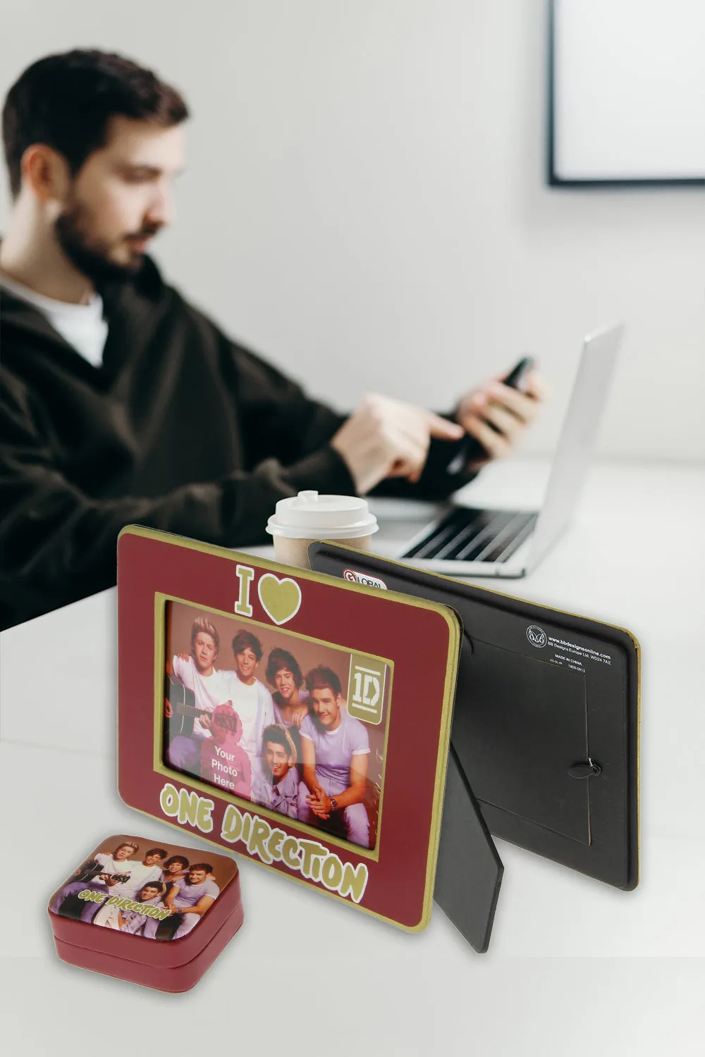 One Direction Photo frame and small Jewelry Box with Gift Pack