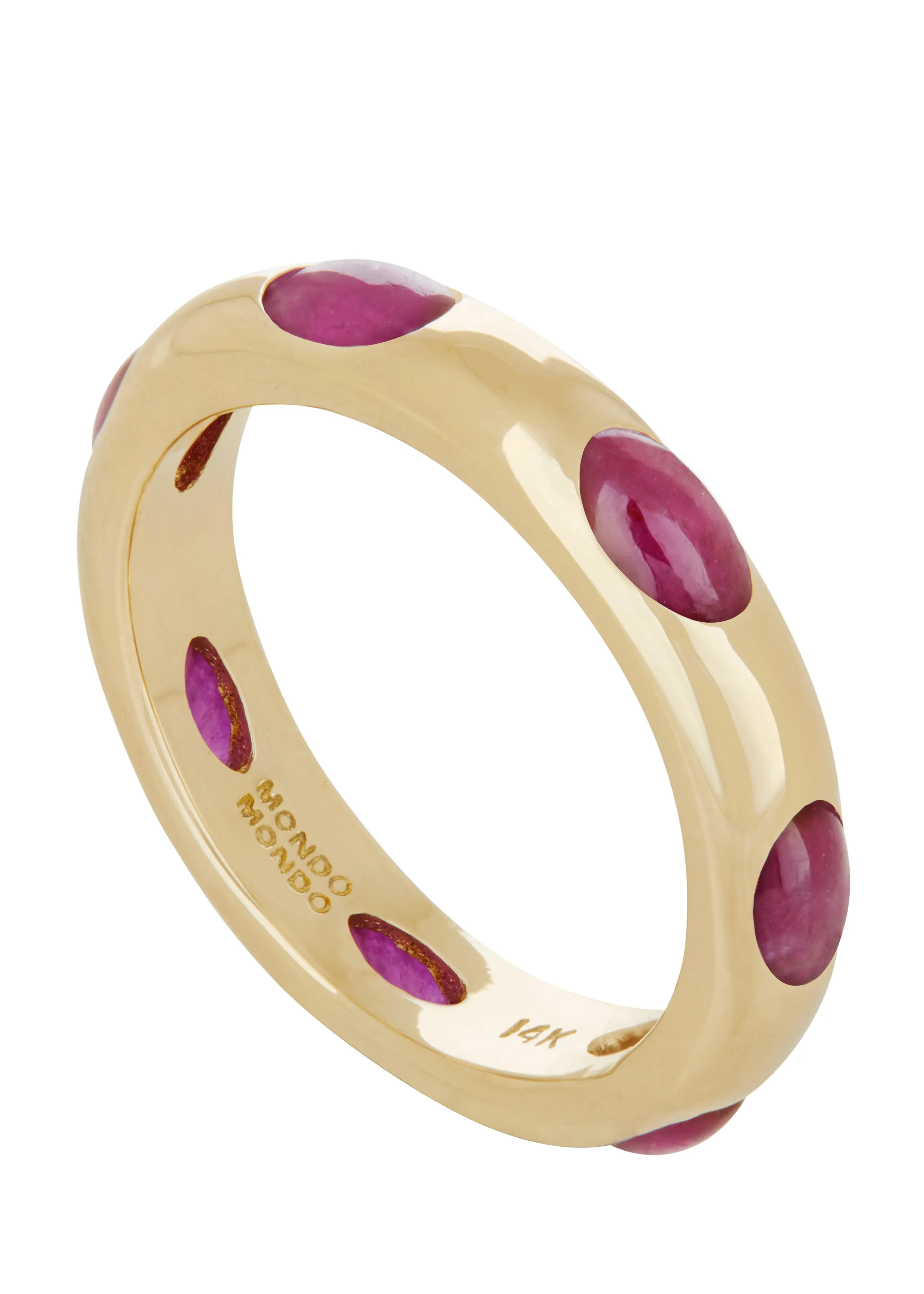 Orbital Ring in 14k - Ruby