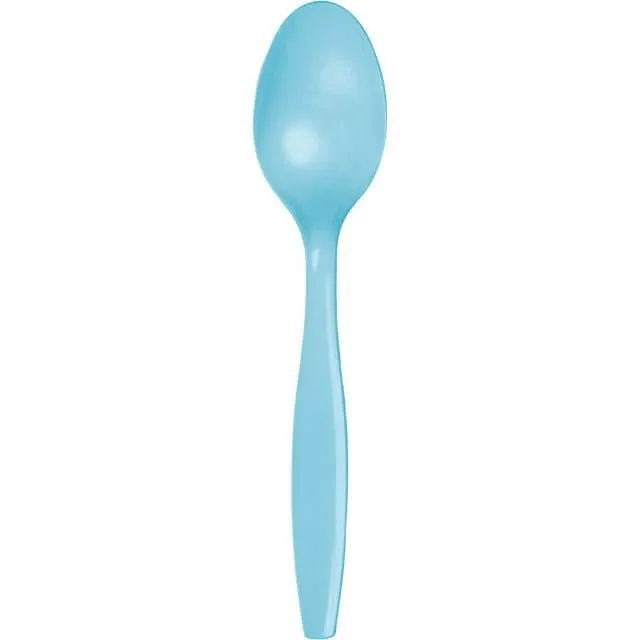 Pastel  Blue Plastic Spoons