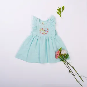 Powder Blue Heart Embroidered Dress