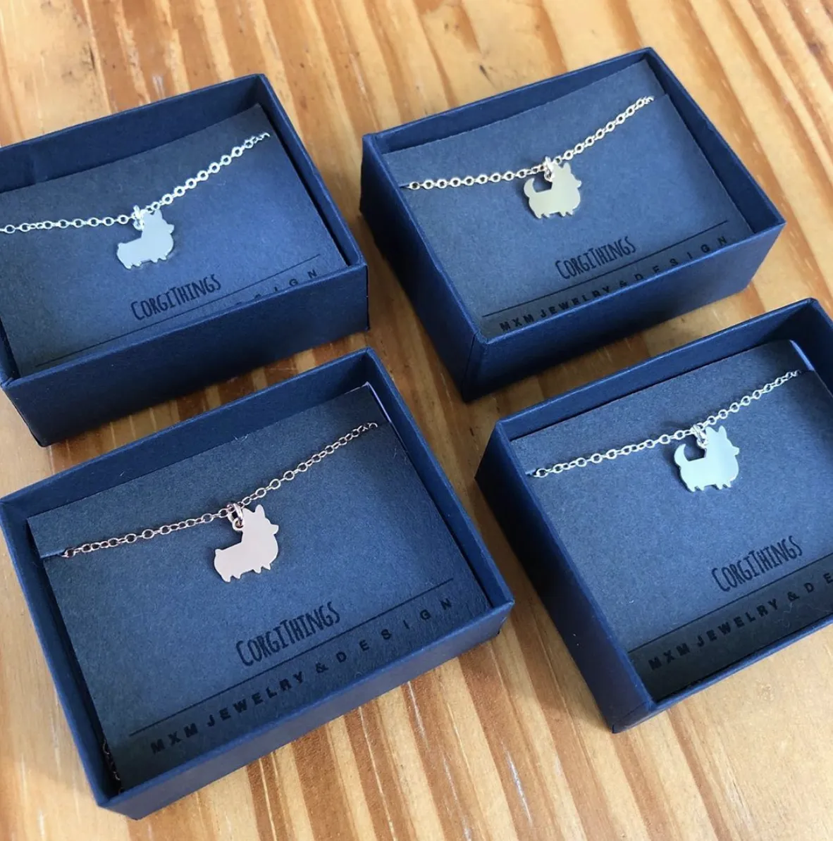 PREORDER: Corgi Things Necklace | Corgi With Tail | GoldFilled