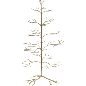 Red Co. Ornament Tree Christmas Décor/Jewelry and Accessory Display in Gold Finish - 36" h