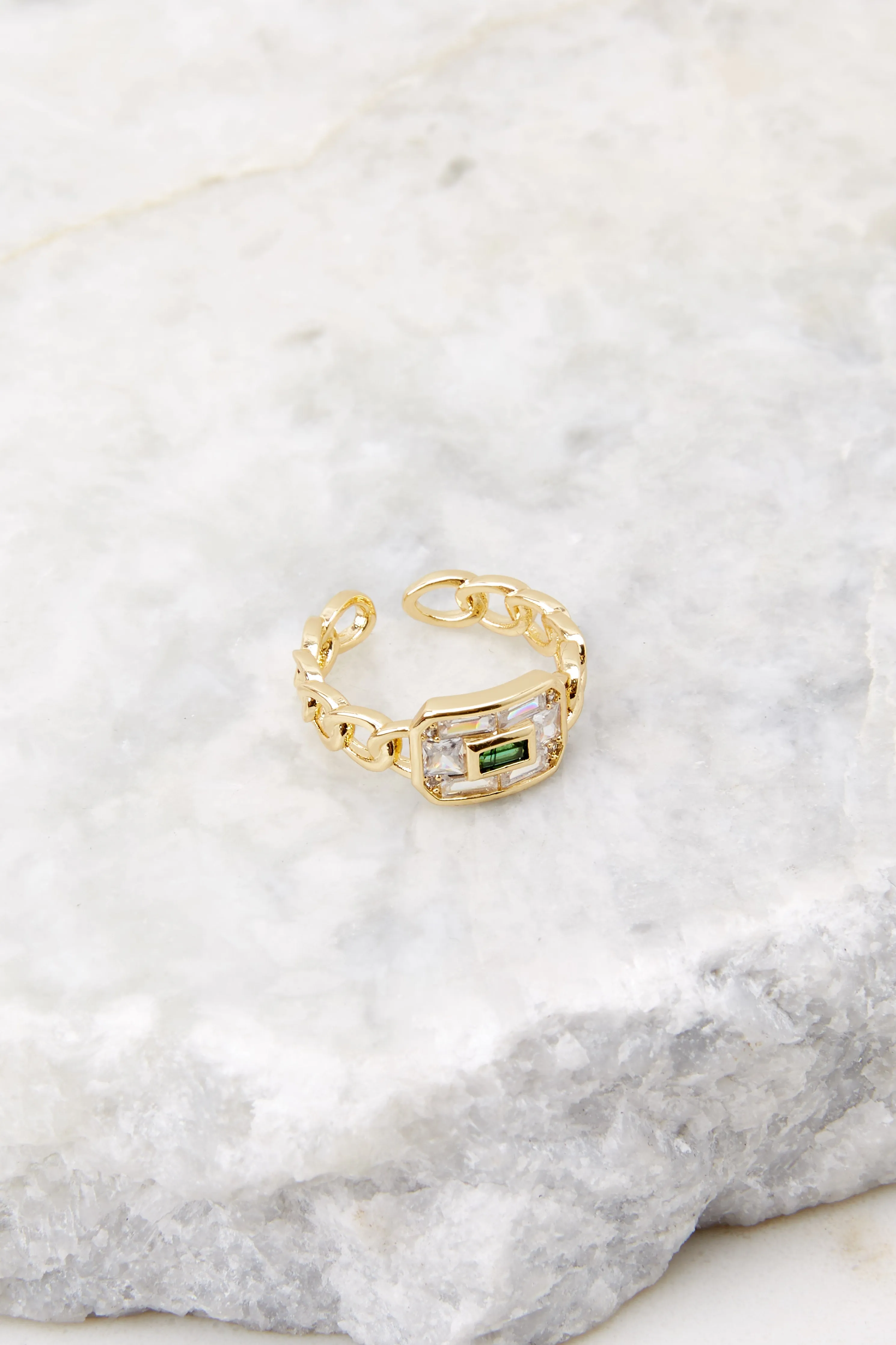 Royce Baguette Emerald Ring