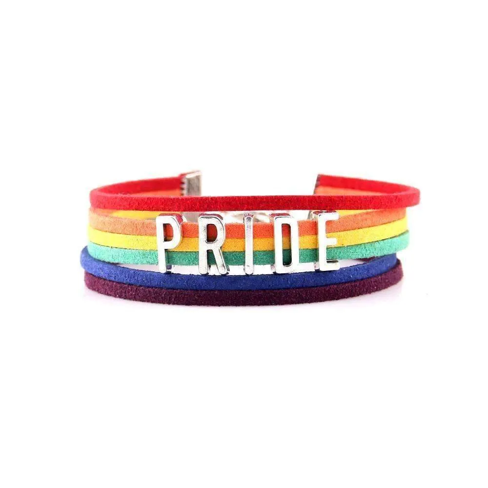 Suede Leather Pride Bracelet