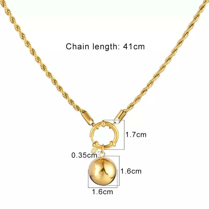 Victoria Ball Charm Necklace - Gold or Silver