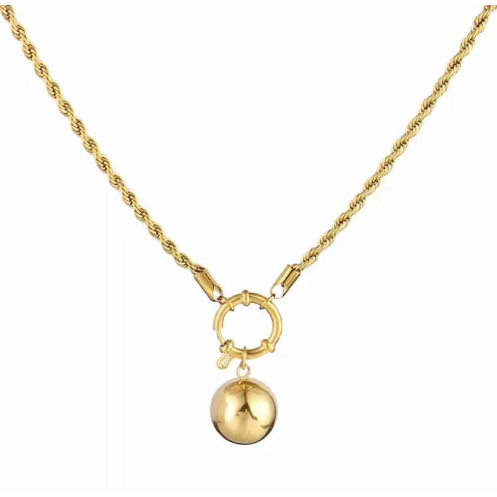 Victoria Ball Charm Necklace - Gold or Silver