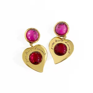 YSL Vintage Heart Earrings